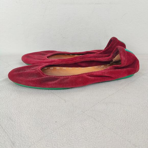 Tieks Flats Womens 8 Rouge Dark Red Suede‎ Leather Ballet Slip On Shoes - Picture 4 of 8